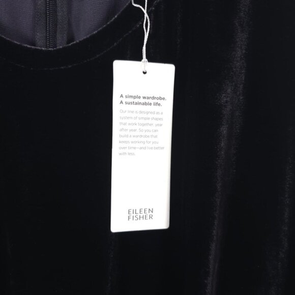 NWT EILEEN FISHER SILK Blend Velvet Wide-Leg JumpsuitEasy Fit Cropped Length XL - Picture 15 of 16